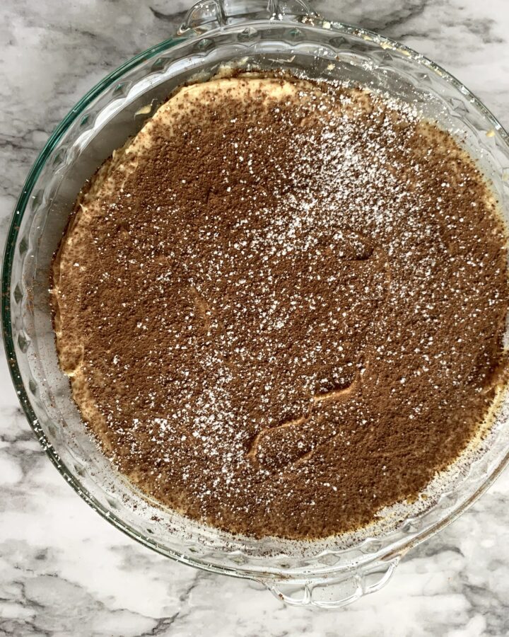 Peanut Butter Cream Cheese Pie on table